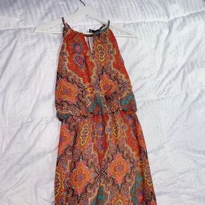 Long boho dress with flowers